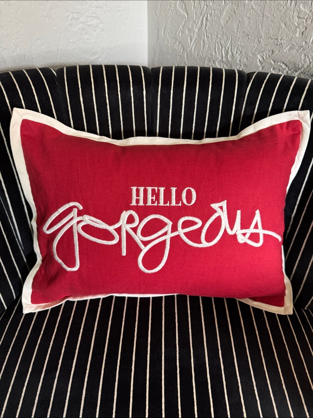 Pottery Barn "Hello Gorgeous" Decorative Throw Pillow